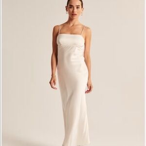 Elegant White Spaghetti Strap Dress